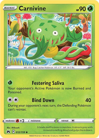 Carnivine (012/159) [Sword & Shield: Crown Zenith] Reverse Holofoil