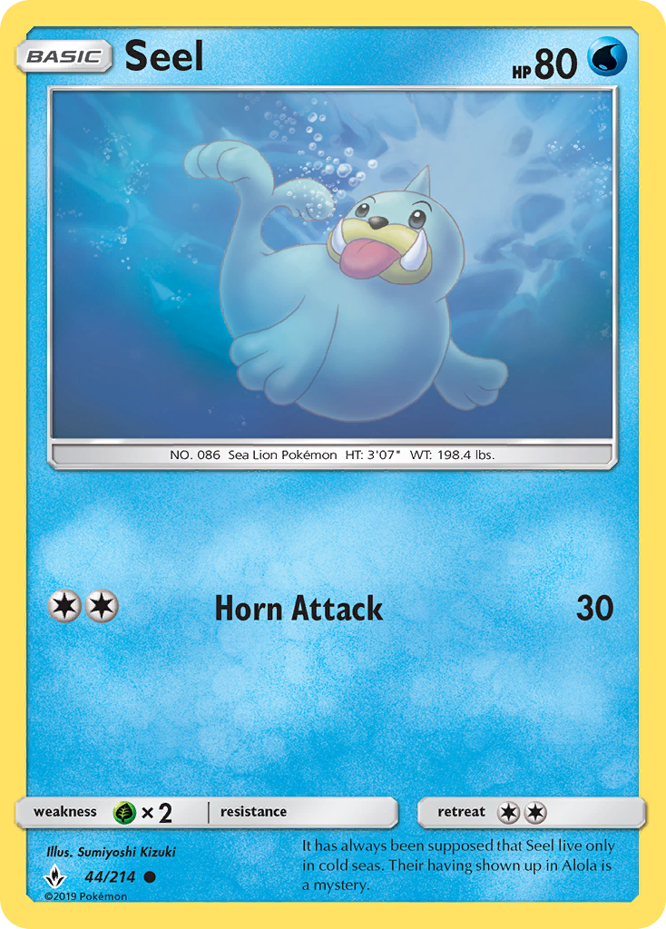 Seel (44/214) [Sun & Moon: Unbroken Bonds] Reverse Holofoil