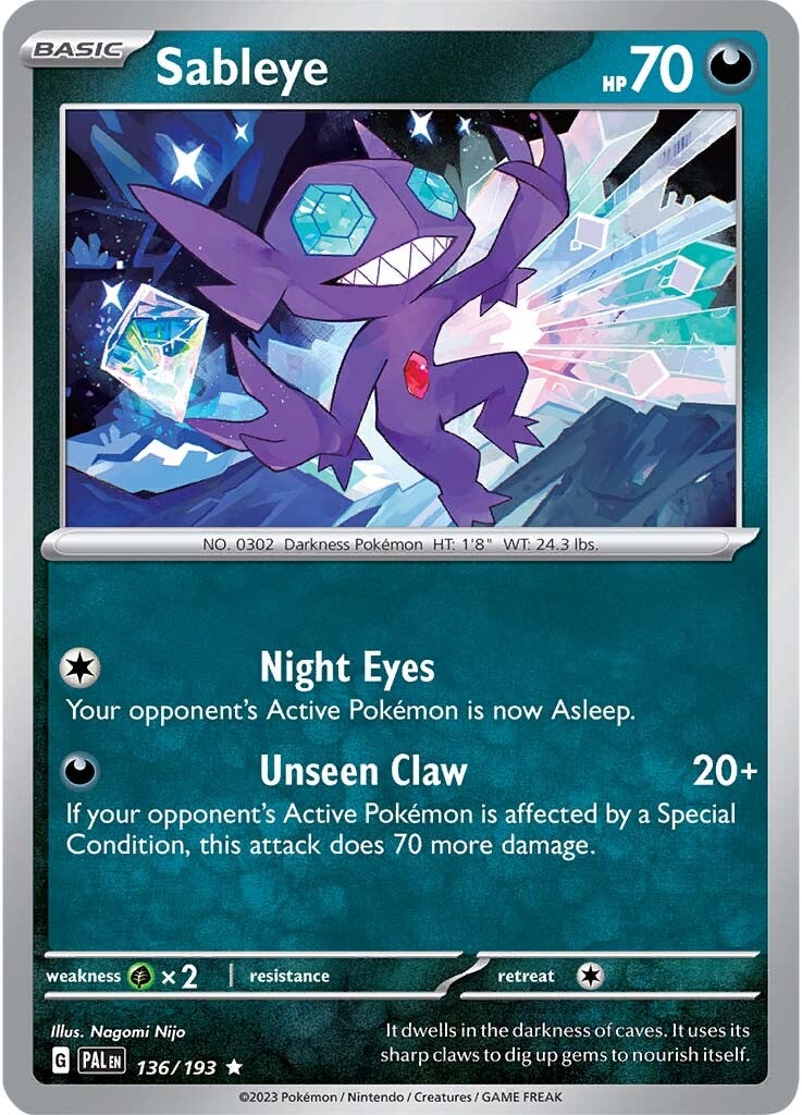 Sableye (136/193) [Scarlet & Violet: Paldea Evolved] Reverse Holofoil