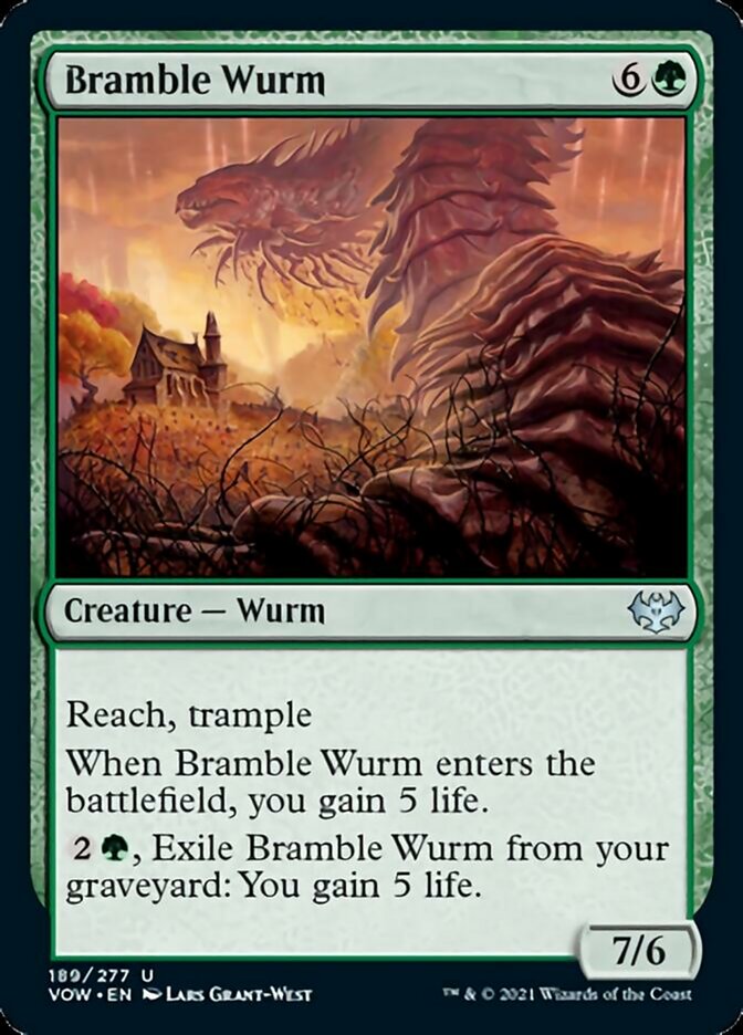 Bramble Wurm [Innistrad: Crimson Vow] Foil
