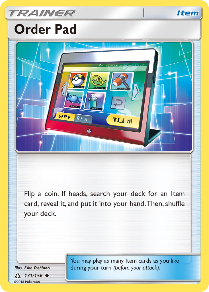 Order Pad (131/156) [Sun & Moon: Ultra Prism] Reverse Holofoil