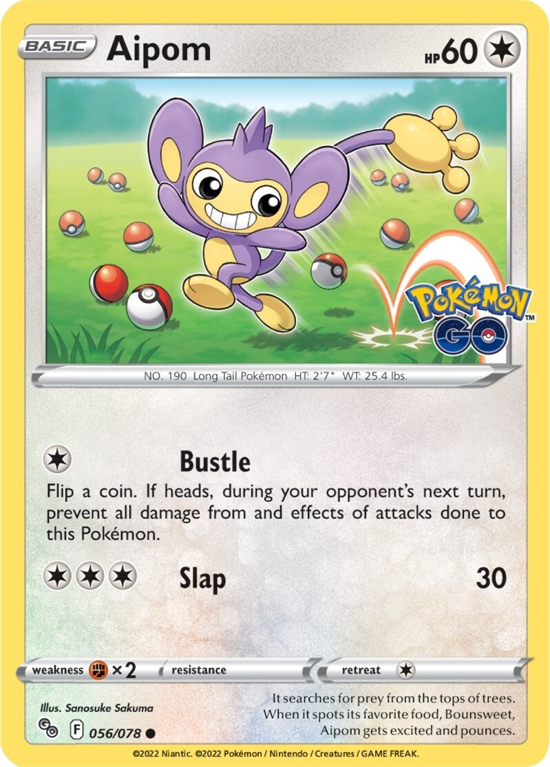 Aipom (056/078) [Pokémon GO] Reverse Holofoil
