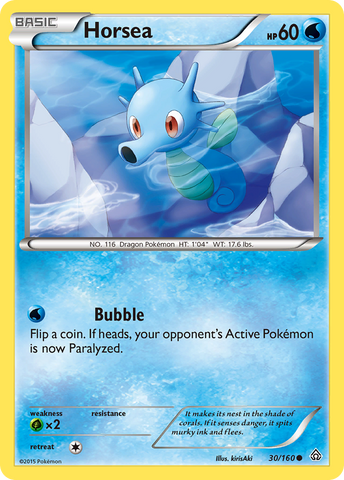 Horsea (30/160) [XY: Primal Clash] Reverse Holofoil