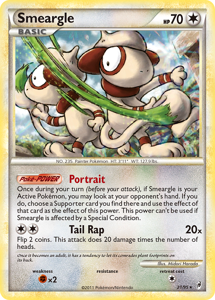 Smeargle (21/95) [HeartGold & SoulSilver: Call of Legends] Reverse Holofoil