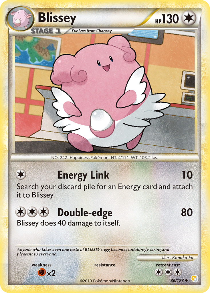 Blissey (36/123) [HeartGold & SoulSilver: Base Set] Reverse Holofoil