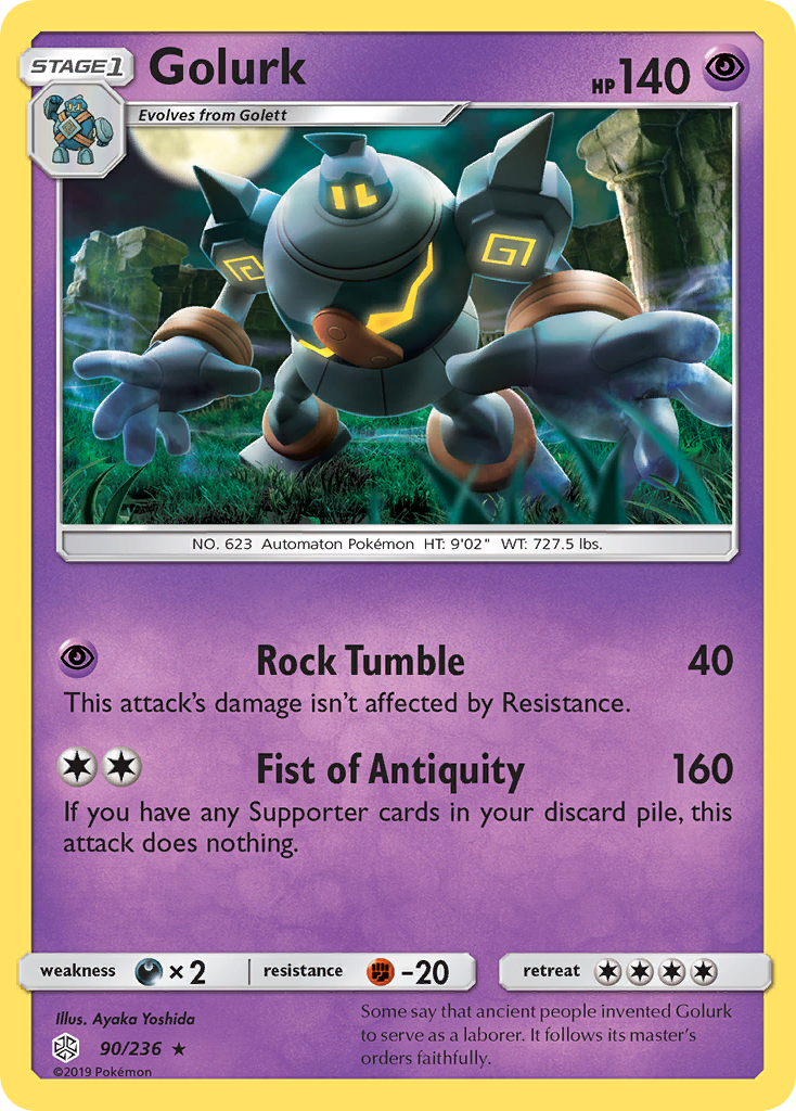 Golurk (90/236) [Sun & Moon: Cosmic Eclipse] Reverse Holofoil