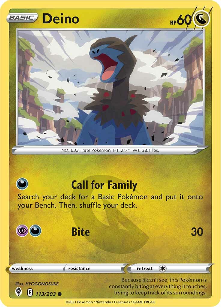 Deino (113/203) [Sword & Shield: Evolving Skies] Reverse Holofoil