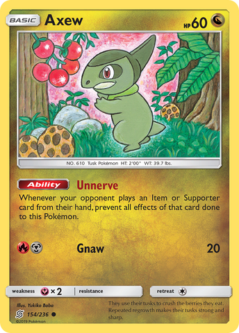 Axew (154/236) [Sun & Moon: Unified Minds] Reverse Holofoil