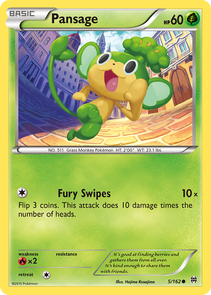 Pansage (5/162) [XY: BREAKthrough] Reverse Holofoil