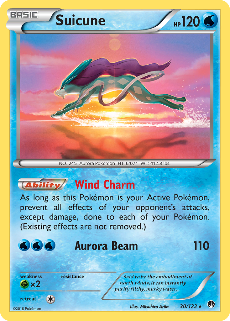 Suicune (30/122) [XY: BREAKpoint] Reverse Holofoil