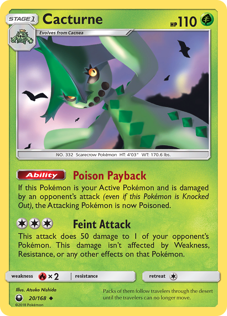 Cacturne (20/168) [Sun & Moon: Celestial Storm] Reverse Holofoil