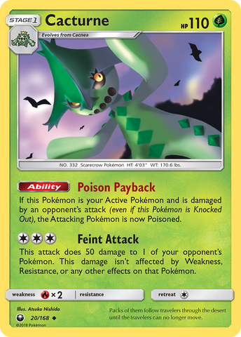Cacturne (20/168) [Sun & Moon: Celestial Storm] Reverse Holofoil