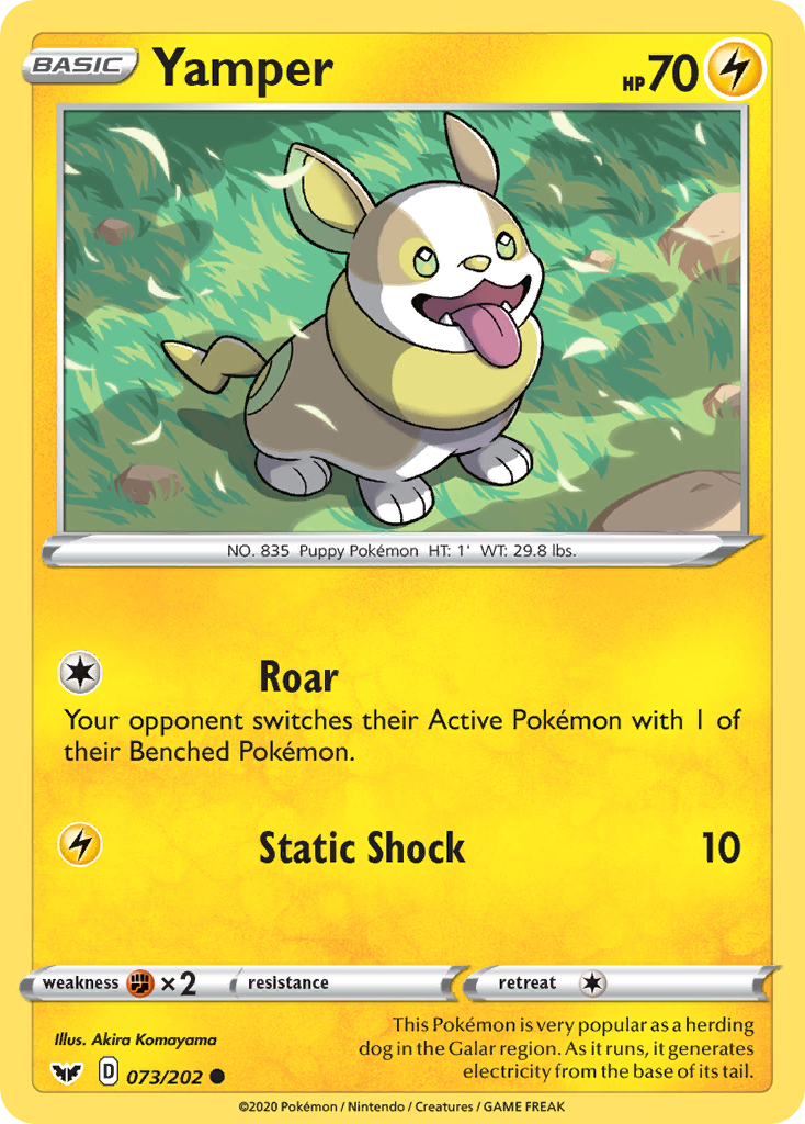 Yamper (073/202) [Sword & Shield: Base Set] Reverse Holofoil