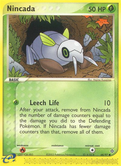 Nincada (68/97) [EX: Dragon] Reverse Holofoil