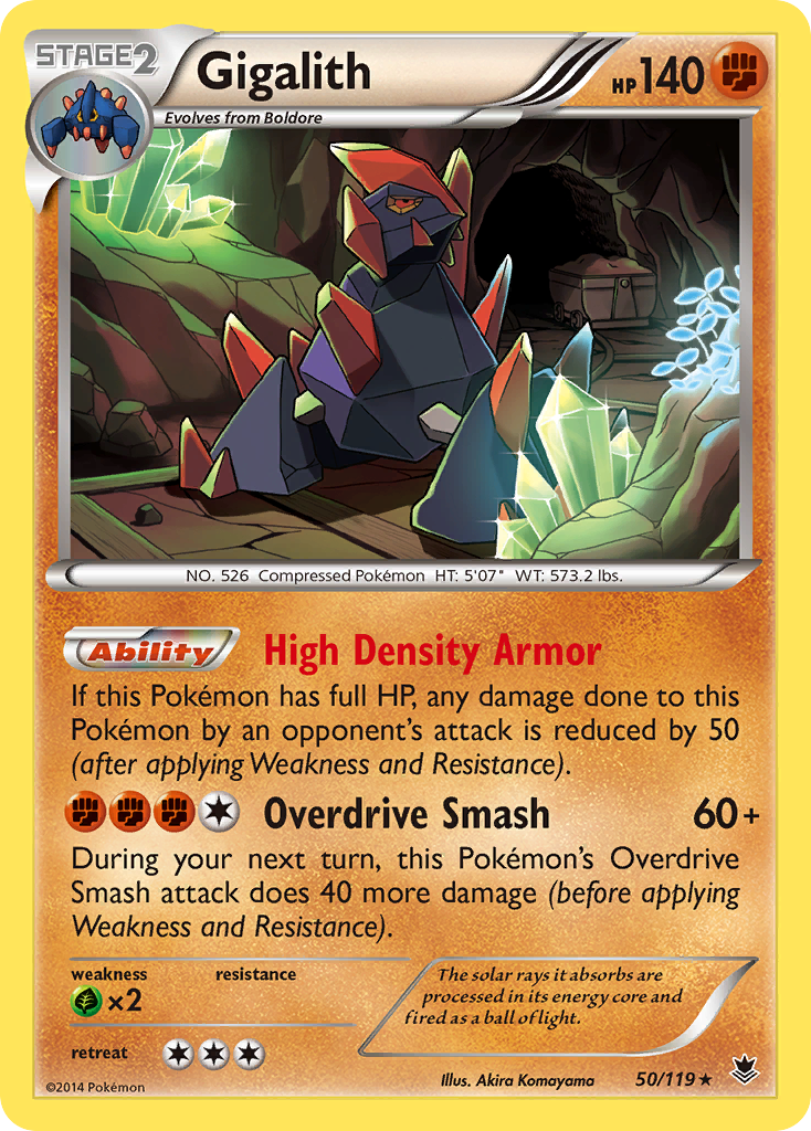 Gigalith (50/119) [XY: Phantom Forces] Reverse Holofoil