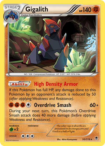 Gigalith (50/119) [XY: Phantom Forces] Reverse Holofoil