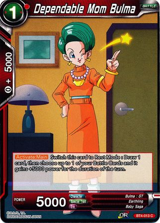 Dependable Mom Bulma (BT4-013) [Colossal Warfare] Parallel Foil