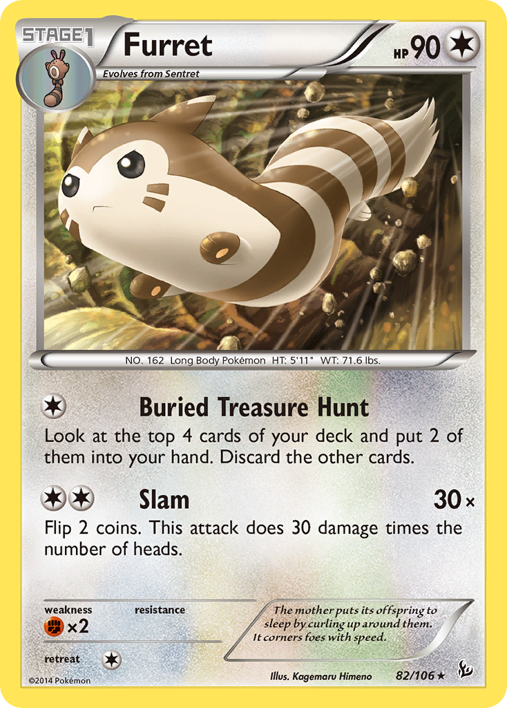 Furret (82/106) [XY: Flashfire] Reverse Holofoil