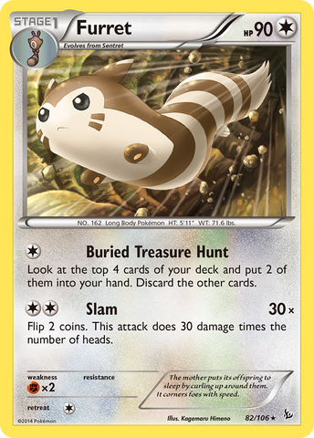 Furret (82/106) [XY: Flashfire] Reverse Holofoil