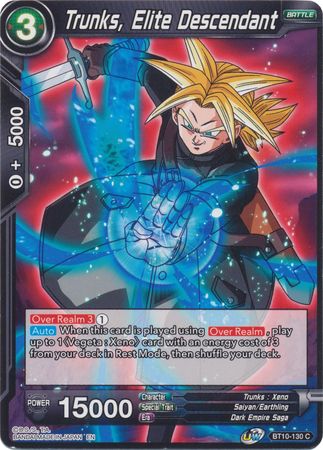 Trunks, Elite Descendant (BT10-130) [Rise of the Unison Warrior] Parallel Foil