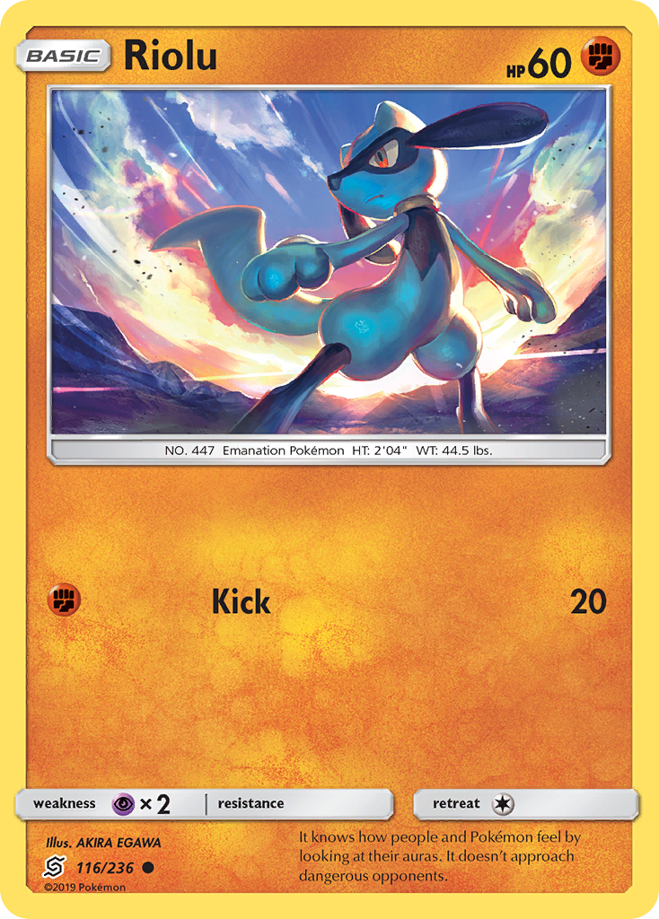 Riolu (116/236) [Sun & Moon: Unified Minds] Reverse Holofoil