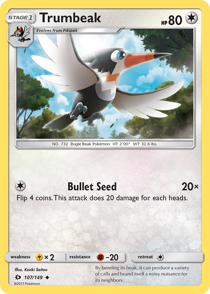 Trumbeak (107/149) [Sun & Moon: Base Set] Reverse Holofoil