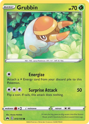 Grubbin (015/159) [Sword & Shield: Crown Zenith] Reverse Holofoil