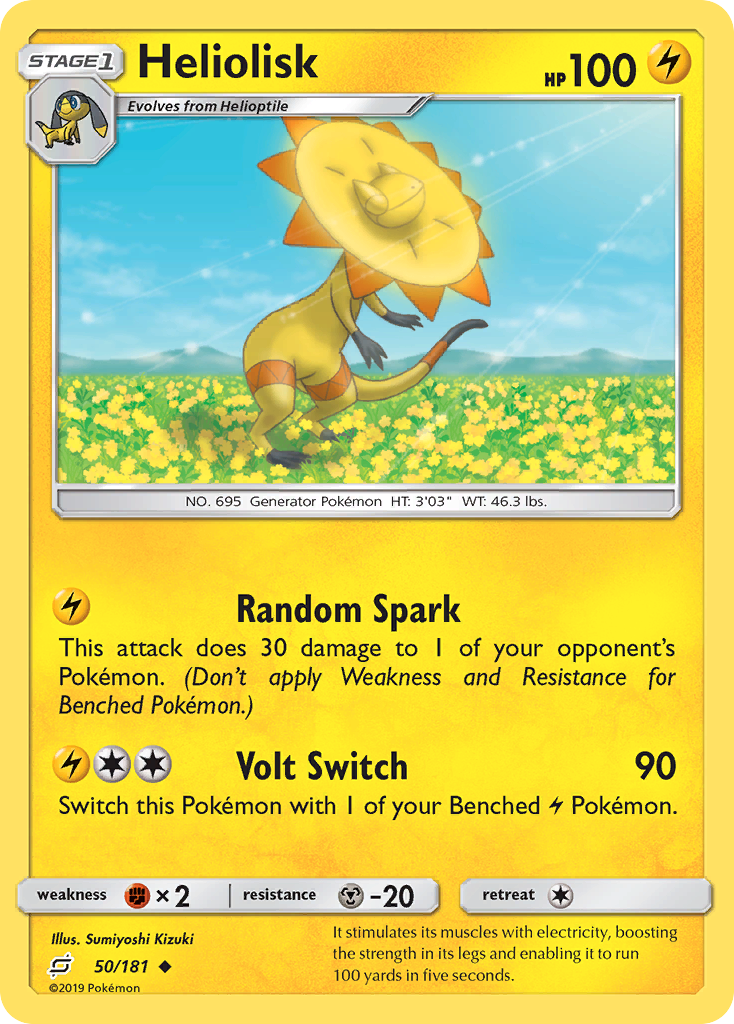 Heliolisk (50/181) [Sun & Moon: Team Up] Reverse Holofoil
