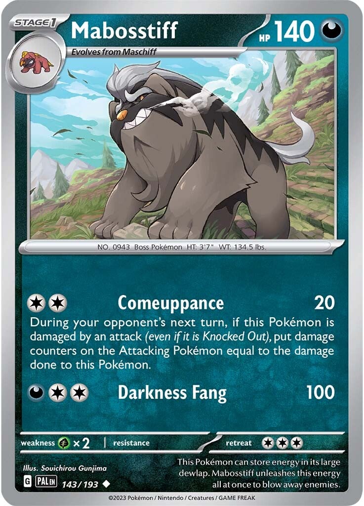 Mabosstiff (143/193) [Scarlet & Violet: Paldea Evolved] Reverse Holofoil