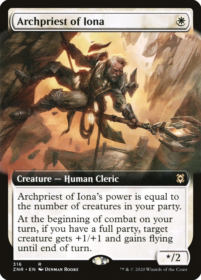 Archpriest of Iona (Extended Art) [Zendikar Rising] Foil