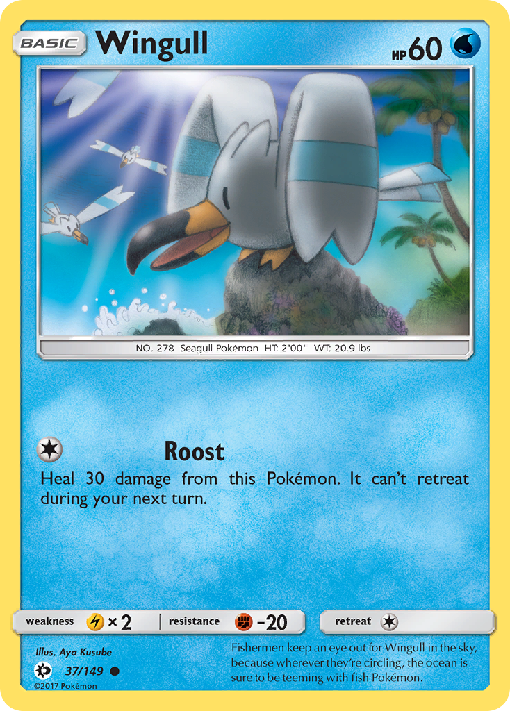 Wingull (37/149) [Sun & Moon: Base Set] Reverse Holofoil