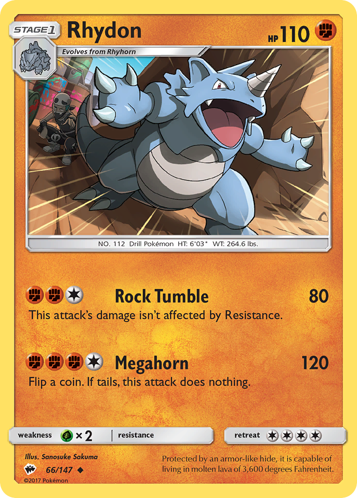 Rhydon (66/147) [Sun & Moon: Burning Shadows] Reverse Holofoil