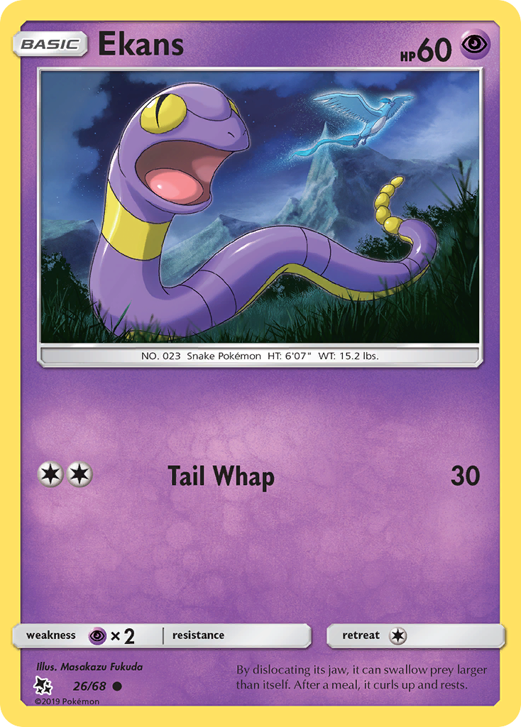 Ekans (26/68) [Sun & Moon: Hidden Fates] Reverse Holofoil