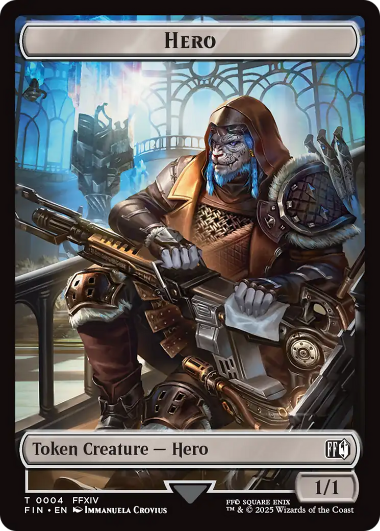 Hero (0004) // Food Double-Sided Token [FINAL FANTASY Tokens] Foil
