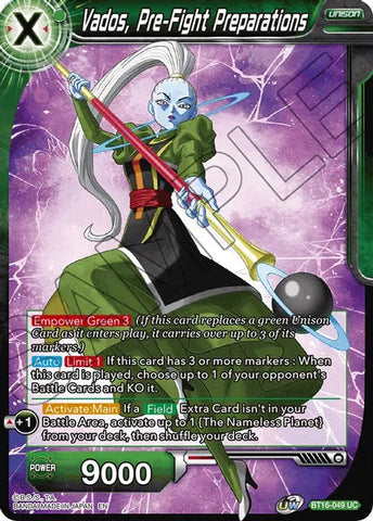 Vados, Pre-Fight Preparations (BT16-049) [Realm of the Gods] Parallel Foil