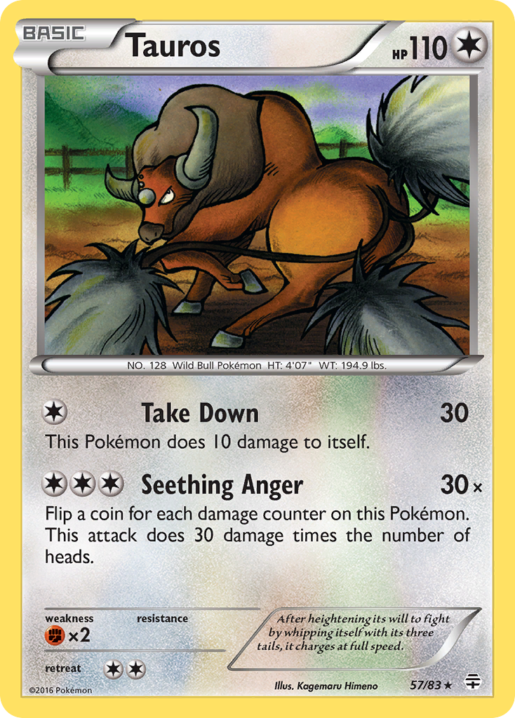 Tauros (57/83) [XY: Generations] Reverse Holofoil