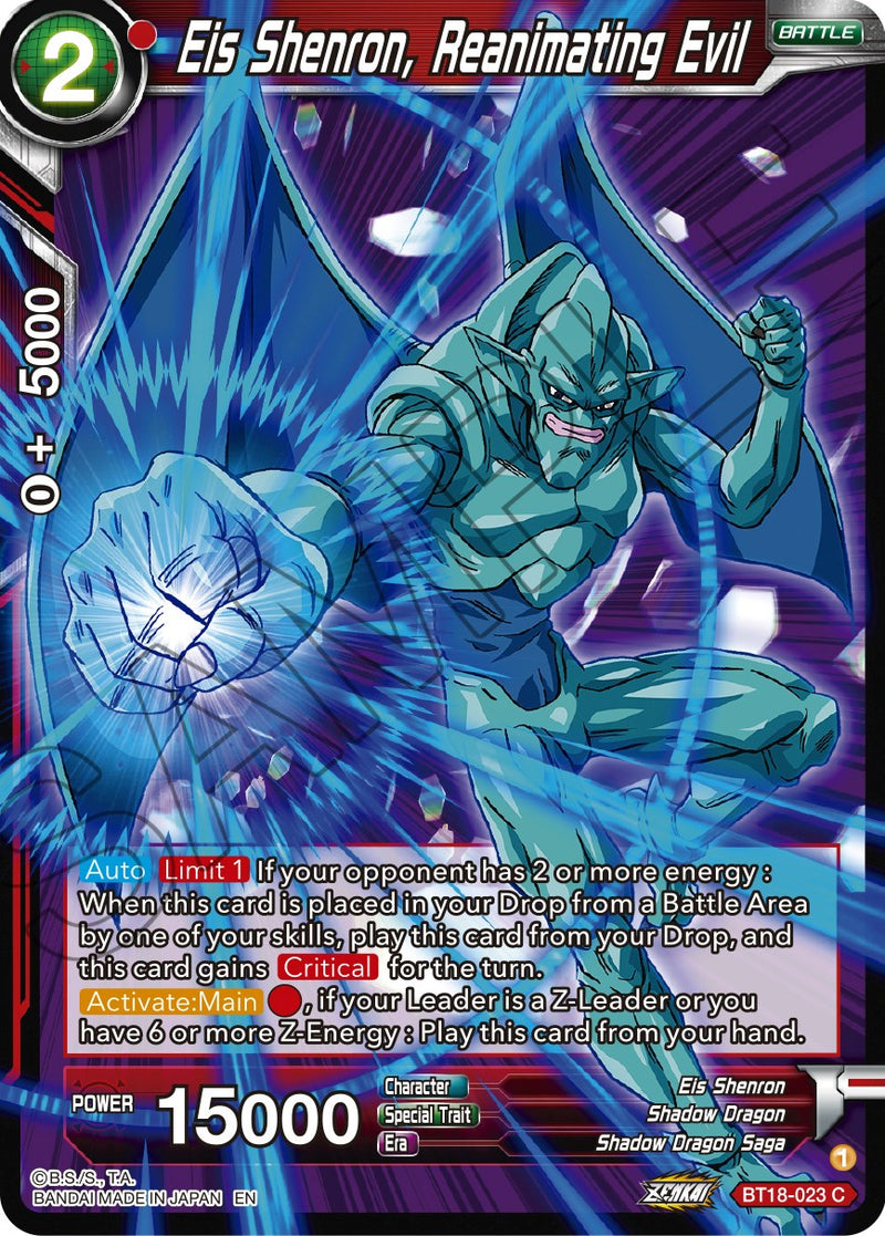 Eis Shenron, Reanimating Evil (BT18-023) [Dawn of the Z-Legends] Parallel Foil