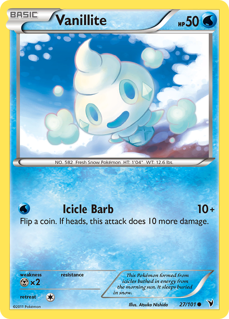Vanillite (27/101) [Black & White: Noble Victories] Reverse Holofoil