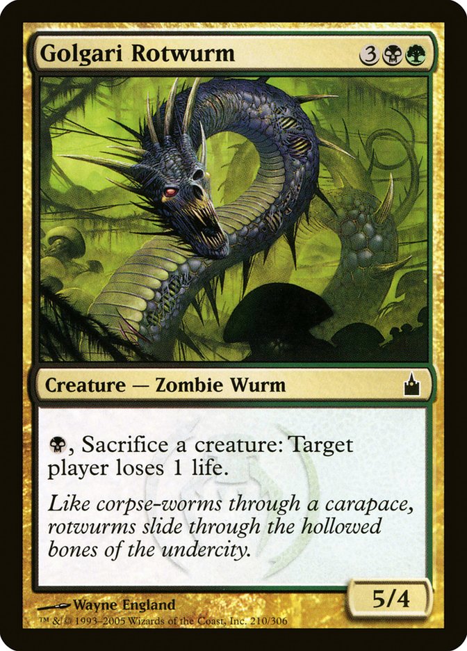 Golgari Rotwurm [Ravnica: City of Guilds] Foil