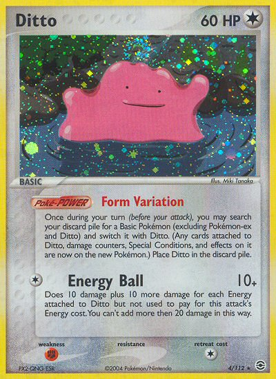Ditto (4/112) [EX: FireRed & LeafGreen] Reverse Holofoil