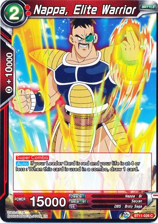 Nappa, Elite Warrior (BT11-026) [Vermilion Bloodline] Parallel Foil
