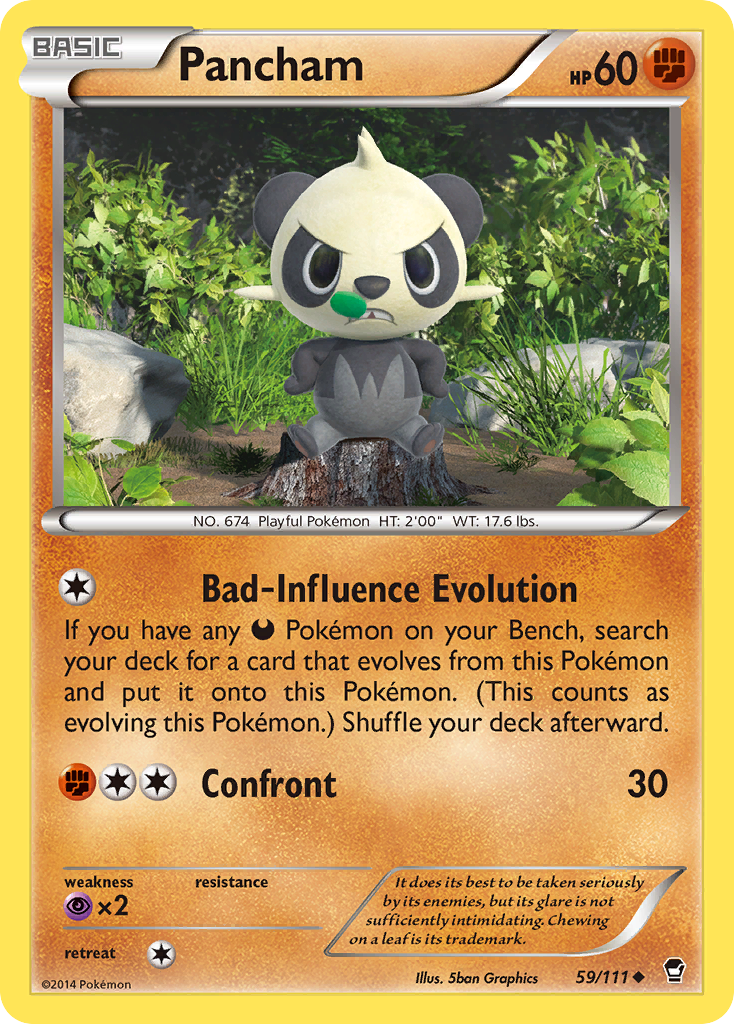 Pancham (59/111) [XY: Furious Fists] Reverse Holofoil