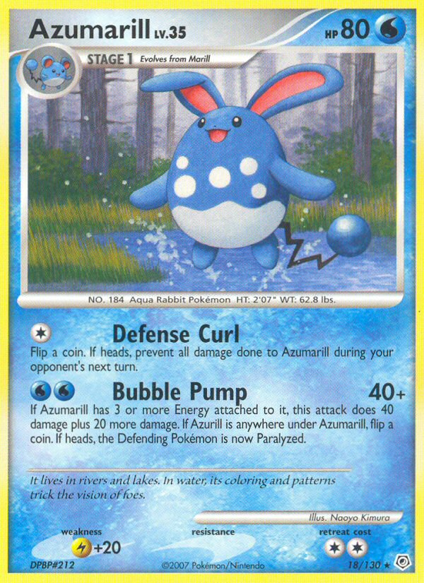 Azumarill (18/130) [Diamond & Pearl: Base Set] Reverse Holofoil