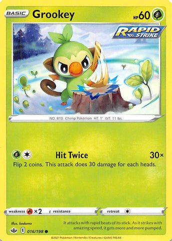Grookey (016/198) [Sword & Shield: Chilling Reign] Reverse Holofoil