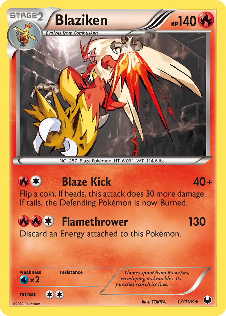 Blaziken (17/108) [Black & White: Dark Explorers] Reverse Holofoil