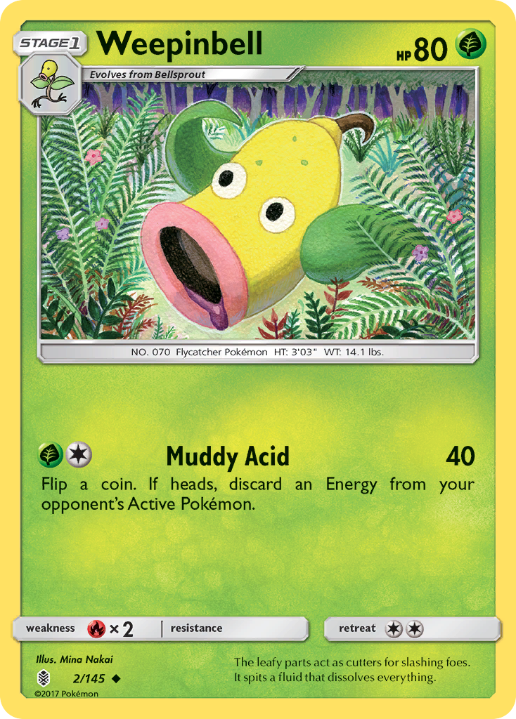 Weepinbell (2/145) [Sun & Moon: Guardians Rising] Reverse Holofoil