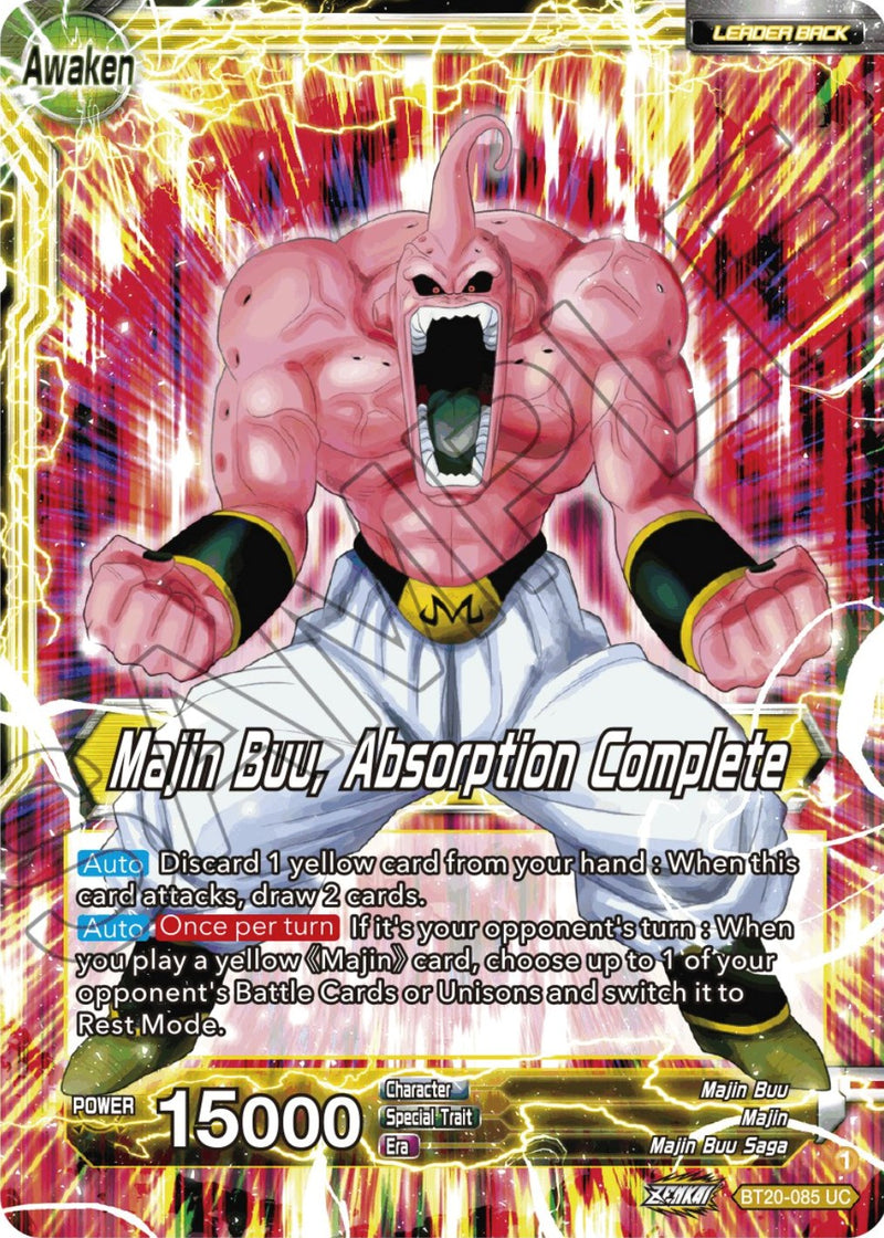 Majin Buu // Majin Buu, Absorption Complete (BT20-085) [Power Absorbed] Parallel Foil