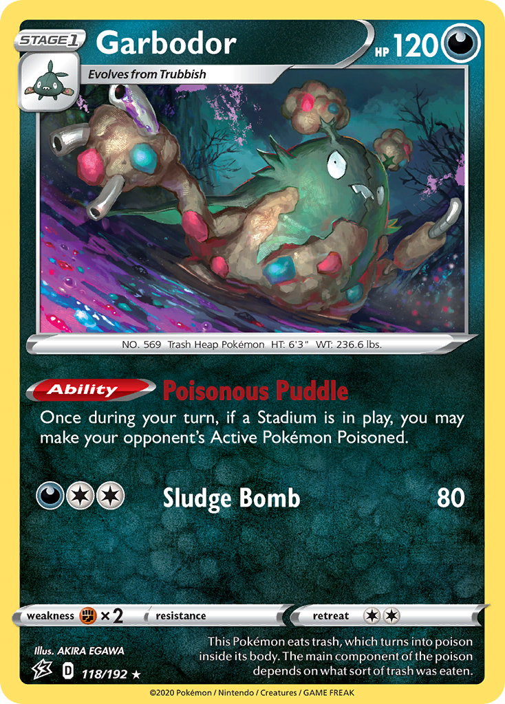 Garbodor (118/192) [Sword & Shield: Rebel Clash] Reverse Holofoil