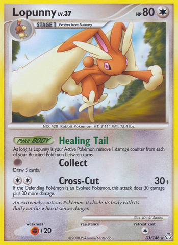 Lopunny (33/146) [Diamond & Pearl: Legends Awakened] Reverse Holofoil