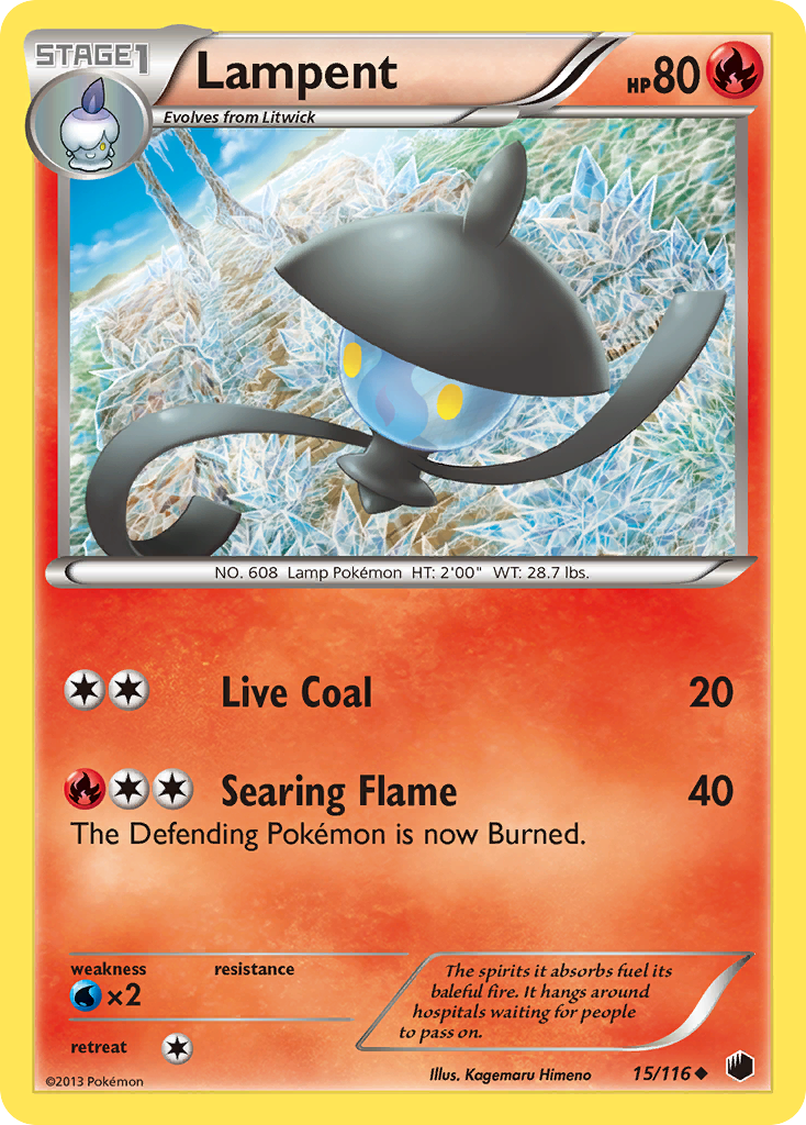 Lampent (15/116) [Black & White: Plasma Freeze] Reverse Holofoil